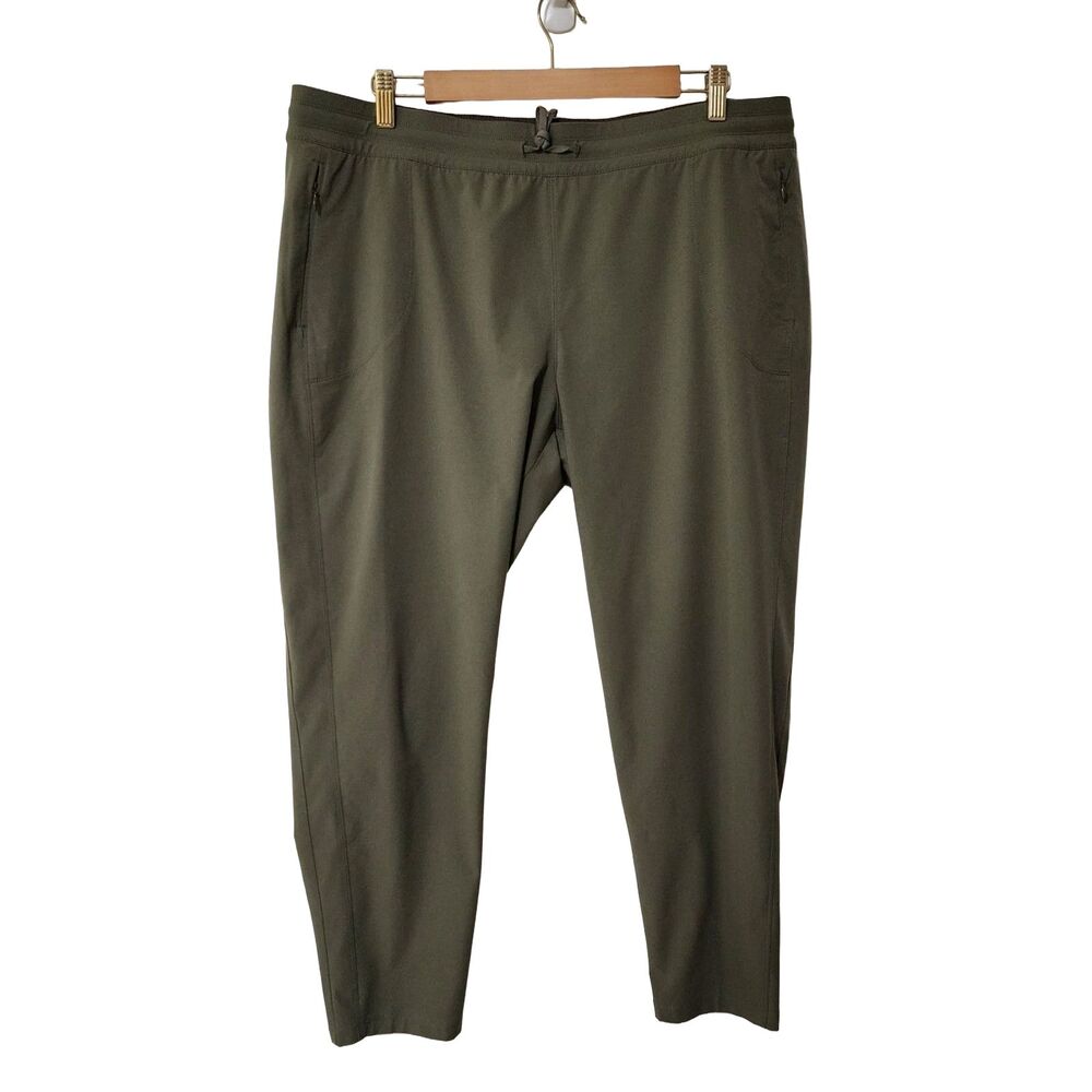 KUHL Freeflex Metro Pants Womens XL Olive Green Lightweight Hiking Pull On 6292
